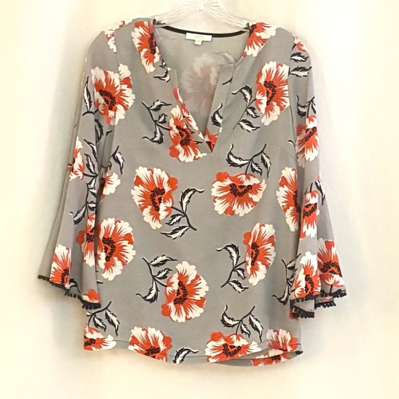 Jade Melody Tam 3/4 Sleeve BoHo Blouse - Picture 1 of 8